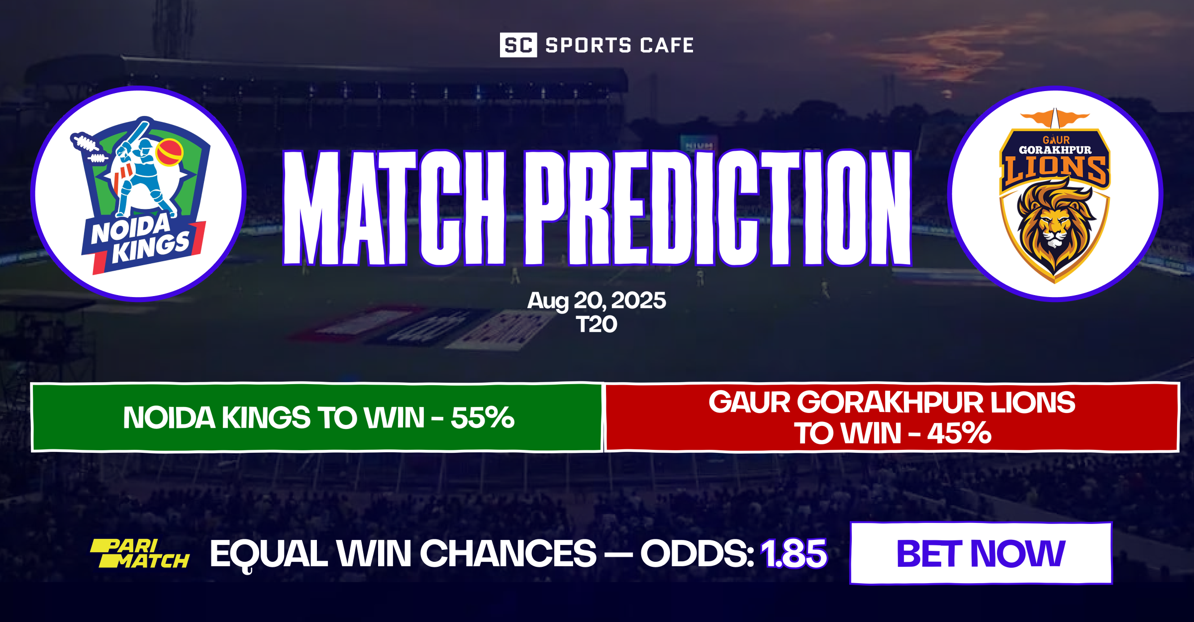 Noida Kings vs Gaur Gorakhpur Lions